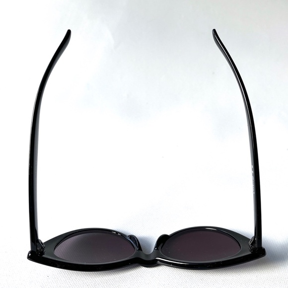 Vintage +1.00 Sun Reader Dead Stock Pointy Black Slanted Cat Eye Reading Glasses - Picture 5 of 13